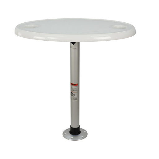 Springfield Thread-Lock Electrified Oval Table Package w/LED Lights  USB Ports [1691227-L1]