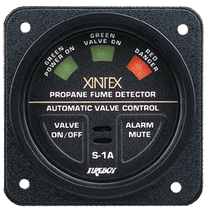 Xintex S-1A 2&quot; Square Bezel Propane Detector w/Plug-In Sensor & Solenoid Valve