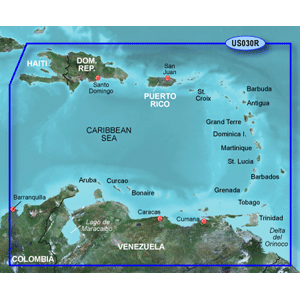 Garmin Bluechart G2 - HUS030R - Southeast Caribbean - Data Card