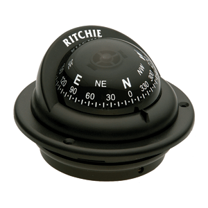 Ritchie TR-35 Trek Compass - Flush Mount - Black