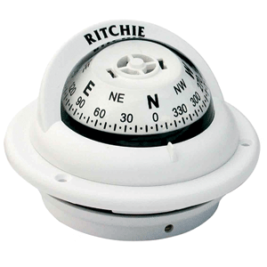 Ritchie TR-35W Trek Compass - Flush Mount - White