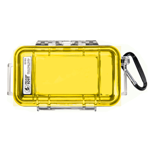 Pelican 1015 Micro Case w/Clear Lid - Yellow