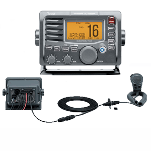 Icom M504 Gray VHF - Rear Mic Version