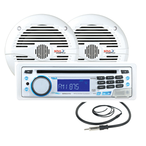 Boss Audio MCK637W.6 Package w/MR637U Receiver, MR60W Speakers, MRANT10 Antenna