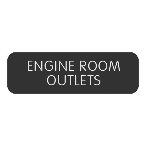 Blue SeaLarge Format Label - "Engine Room Outlets" [8063-0156]