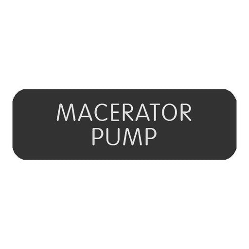 Blue SeaLarge Format Label - "Macerator Pump" [8063-0308]