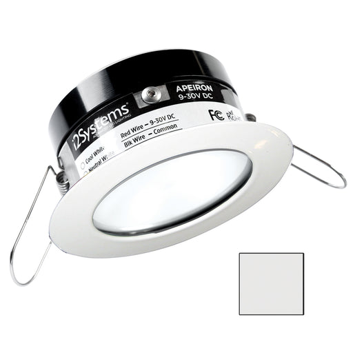 i2Systems Apeiron PRO A503 - 3W Spring Mount Light - Round - Cool White - White Finish [A503-31AAG]