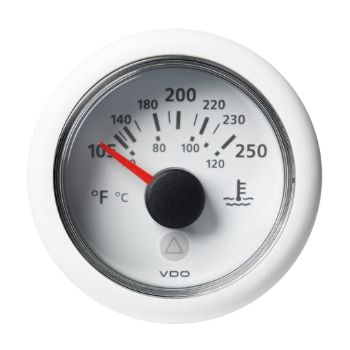 Veratron 52 MM (2-1/16") ViewLine Temperature Gauge 105F to 250F - White Dial/Bezel [A2C59514241]