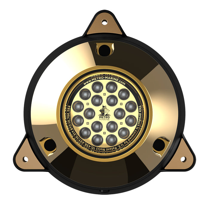 Metro Marine HighOutput Surface Mount Underwater Light wIntelligent Monochromatic LEDs  Aqua 45 Beam FSMR1A345
