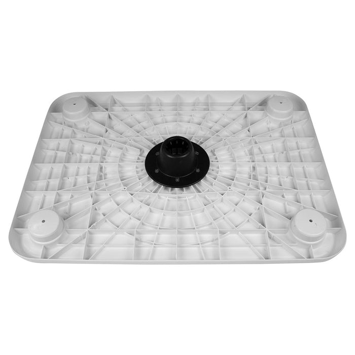 Wise White Rectangular Table  4 Drink Holders wPedestal 8WD944