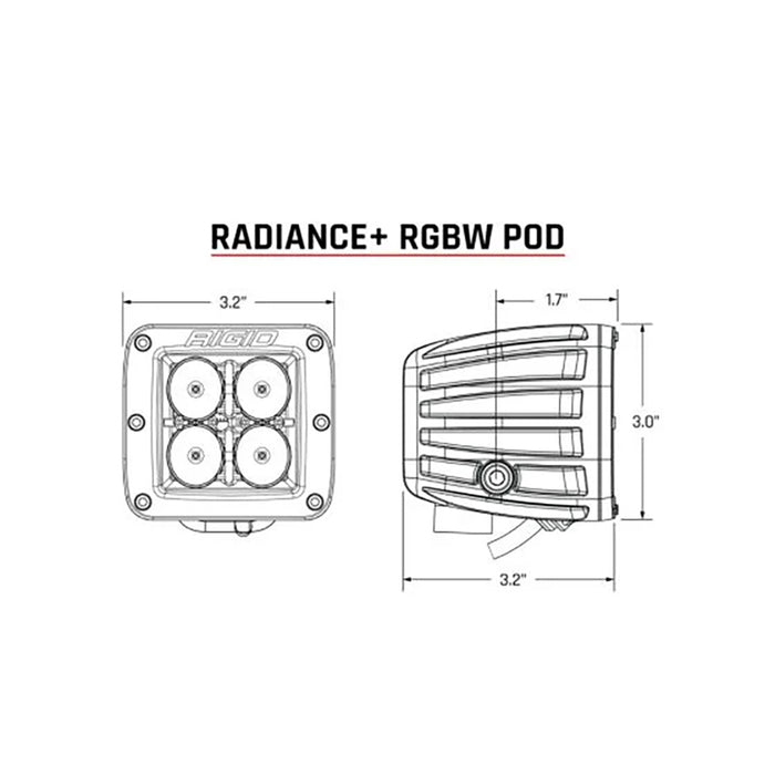 RIGID Industries Radiance  Pod  RGBW  Pair 202053