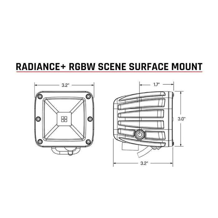 RIGID Industries Radiance Scene  RGBW  Surface Mount  Pair 682053