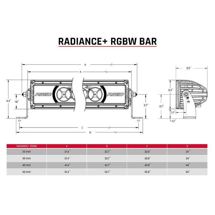 RIGID Industries Radiance  30 Light Bar  RGBW 230053