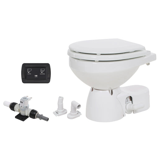 Jabsco Quiet Flush E2 Fresh Water Toilet Compact Bowl - 24V - Soft Close Lid [38045-3094RSP]