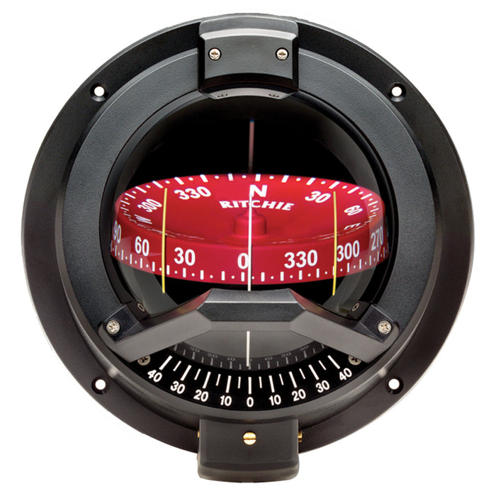Ritchie BN202 Navigator Compass  Bulkhead Mount  Black BN202
