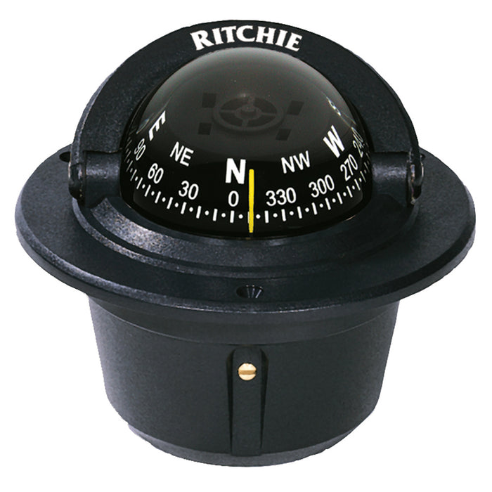 Ritchie F50 Explorer Compass  Flush Mount  Black F50