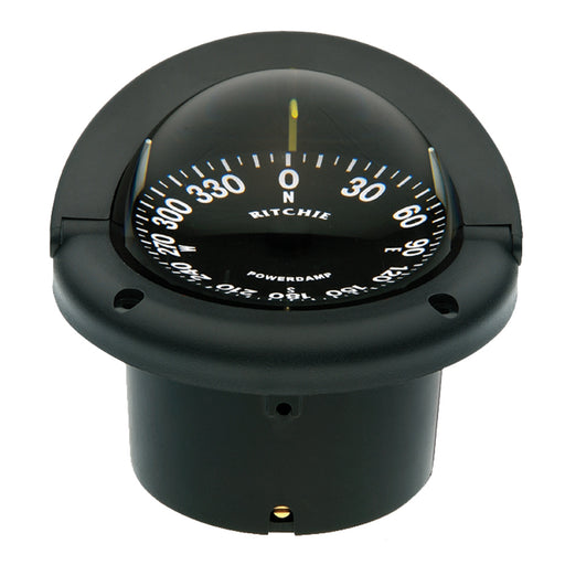 Ritchie HF742 Helmsman Compass  Flush Mount  Black HF742