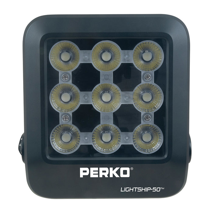 Perko Lightship 50 LED High Performance Floodlight - 12/24V - Black [1643050F0B]