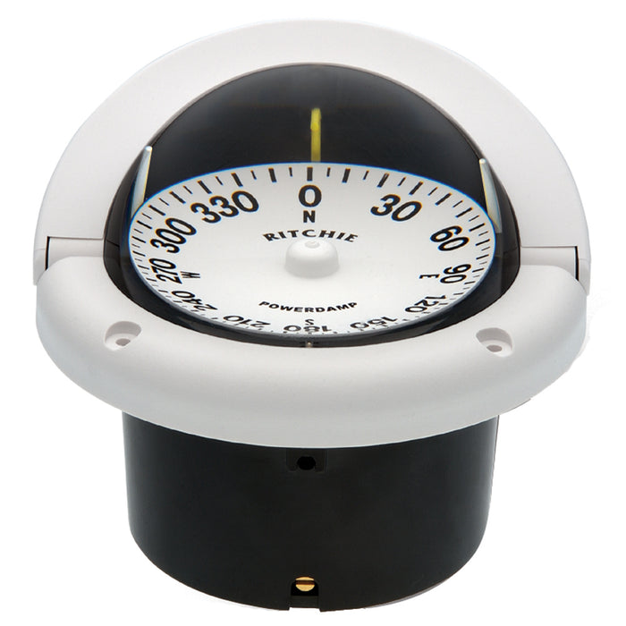 Ritchie HF742W Helmsman Compass  Flush Mount  White HF742W