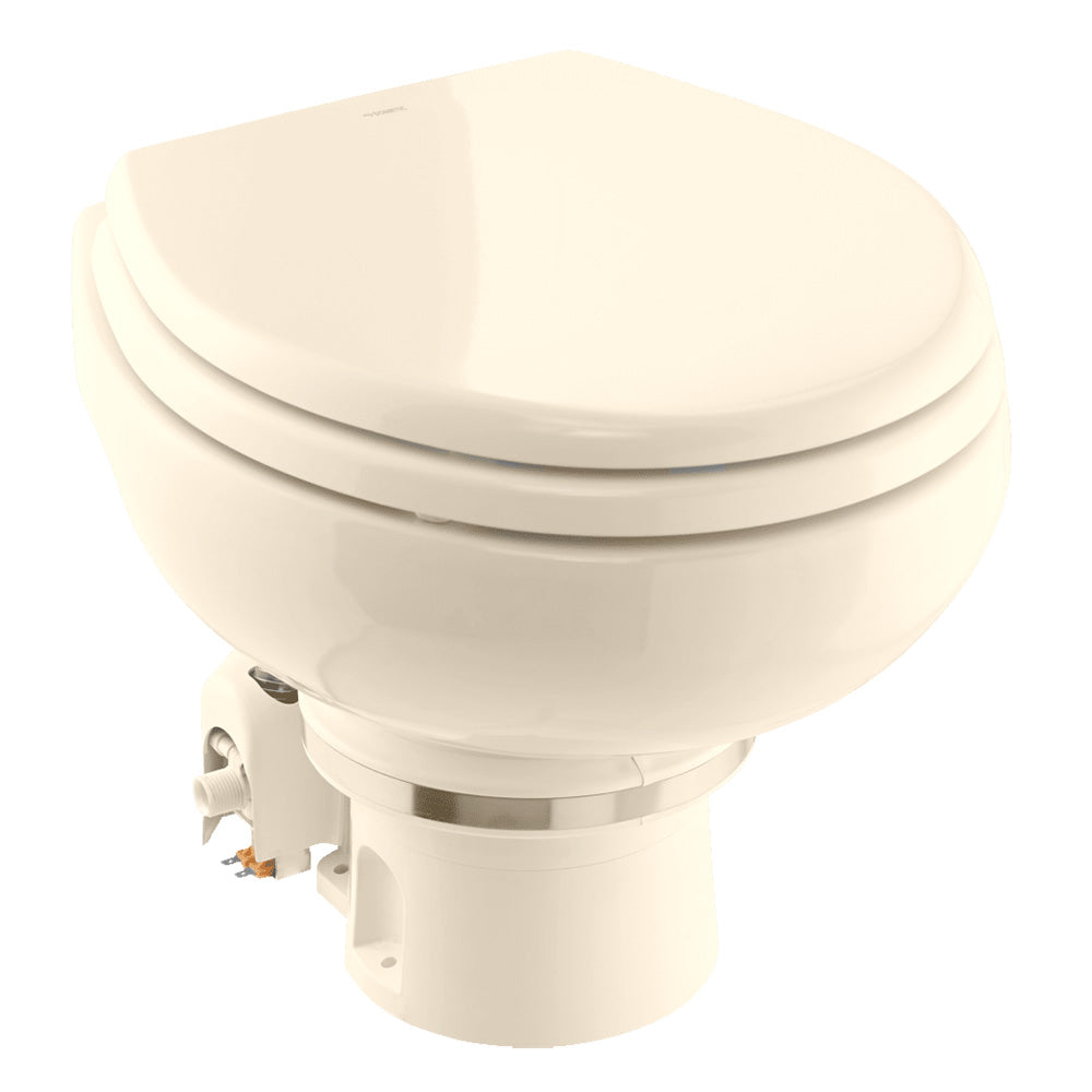 Dometic MasterFlush 7160 Bone Electric Macerating Toilet w/Orbit Base - Raw Water - 12V [9610007276]