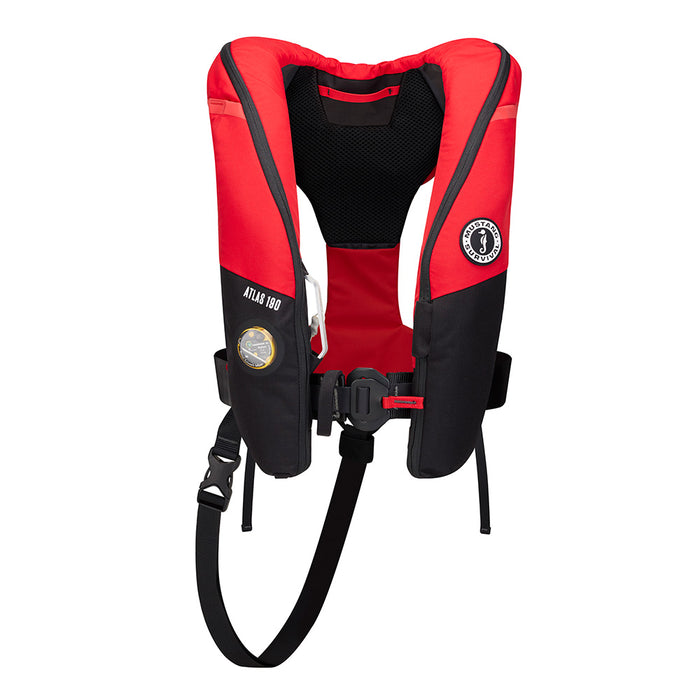 Mustang Atlas 190 DLX Open Ocean Inflatable PFD  RedBlack MD3195E11230
