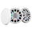 DS18 65 2Way Coaxial Marine Speakers wDigital LED Lights  Bullet Tweeter  White  150W 4Ohm NXLIQ6WH