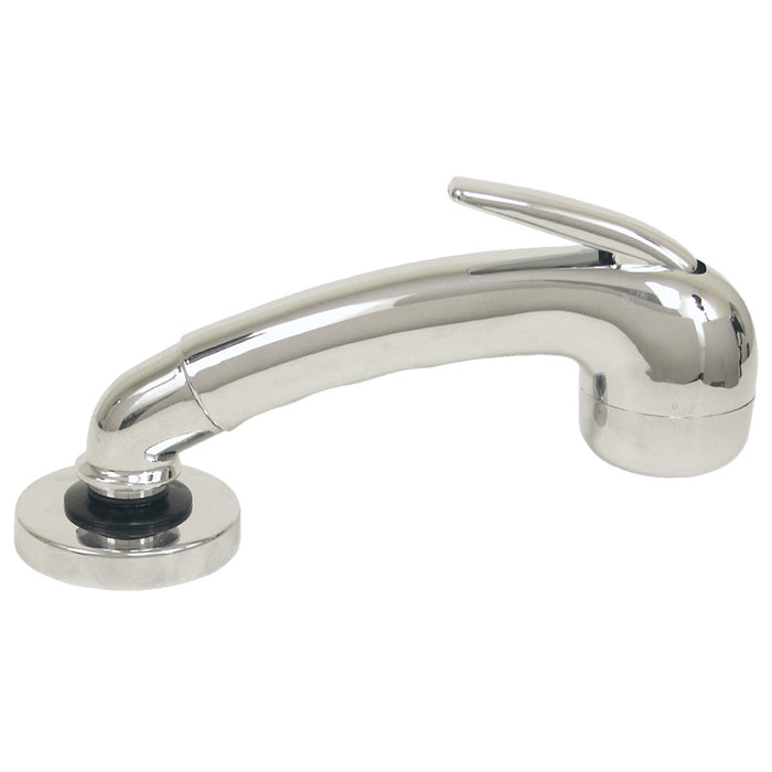 Scandvik Chrome Euro Sprayer w6 Black Nylon Hose 14041