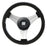 Uflex Ustica 13 Steering Wheel  Black  Polyurethane wSilver Spokes  X62 Hub USTICABS