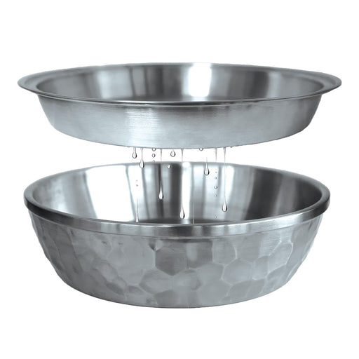 Toadfish Seafood Bowl  12  Stainless Steel  2 Layer Serving Bowl 8073