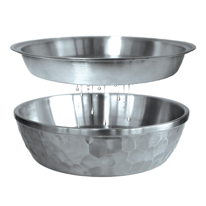 Toadfish Seafood Bowl  12  Stainless Steel  2 Layer Serving Bowl 8073