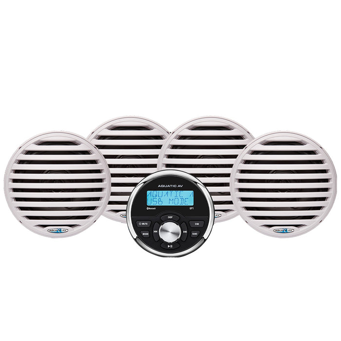 Aquatic AV Economy Gauge StereoSpeakers Kit  White EG200