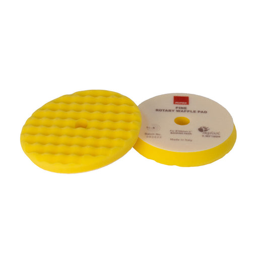 RUPES Velcro Waffle Fine Polishing Pad fRotary Polishers 180mm  Yellow 9WF180M