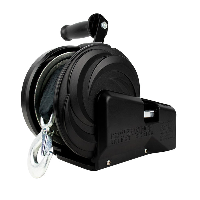 Powerwinch Select Series Winch 2000lb 2 Speed 8 Crank Arm  Carbon Black 21400W20008BR