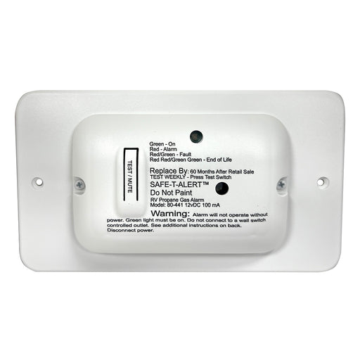 SafeTAlert 80 Series White Propane Gas Alarm  12V 80441WTTR