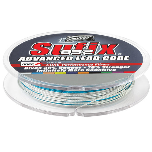 Sufix 832 Advanced Lead Core  27lb  10Color Metered  100 yds 658127MC