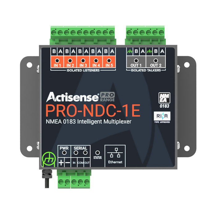 Actisense Pro NMEA 0183 Multiplexer  5 Inputs  2 ISODrive Outputs Ethernet  Serial Connections PRONDC1E