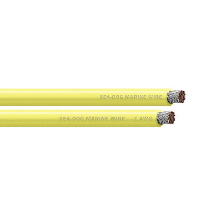 SeaDog 1 AWG Yellow Battery Cable  100 8001032