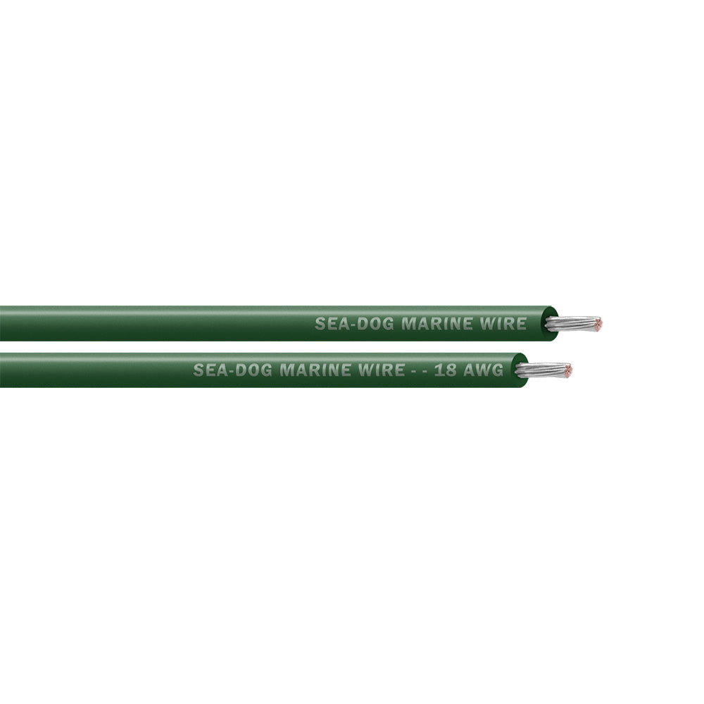SeaDog 18 AWG Green Primary Wire  250 8018044