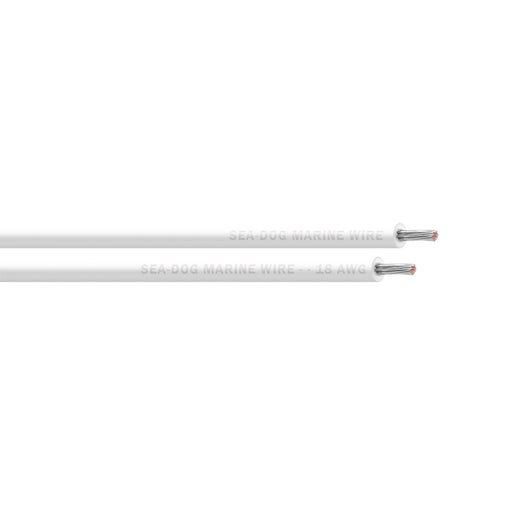 SeaDog 18 AWG White Primary Wire  250 8018054