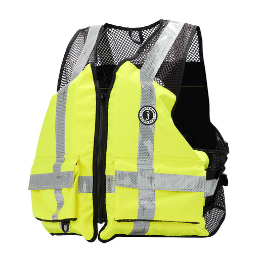 Mustang Industrial Mesh Vest  HiVis Fluorescent Yellow Green  SmallMedium MV1254T3239SM279