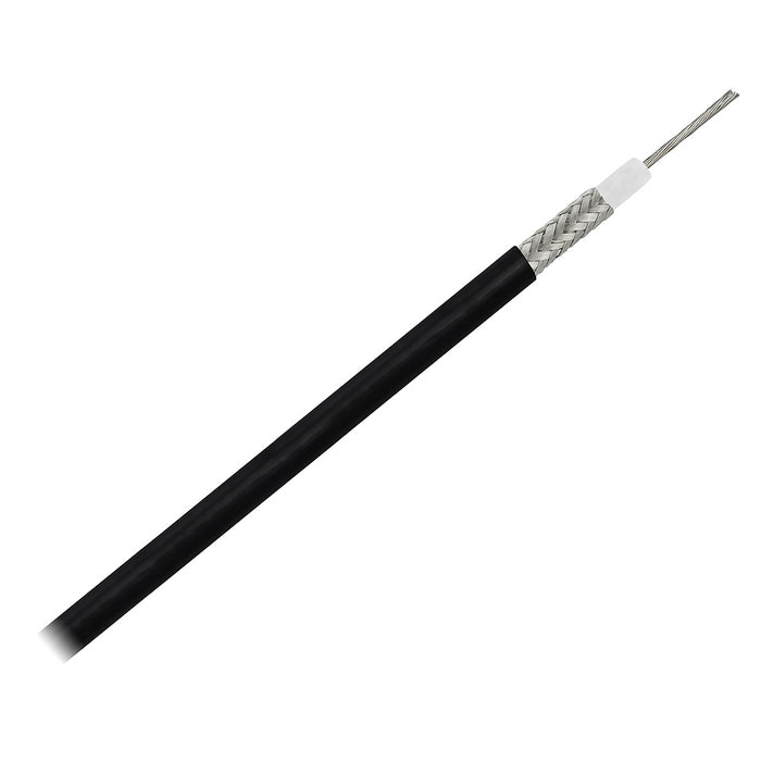 Pacer RG58AU Coax Cable Stranded TV Cond TV Braid  Black Jacket  150 MRG58AU150
