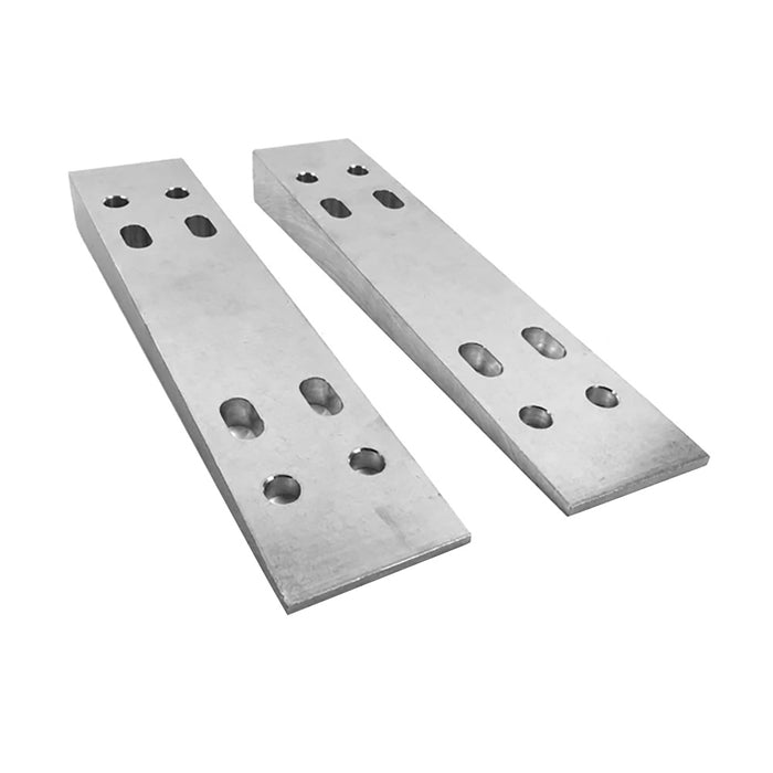 Bobs Machine Reversible Transom Wedges 5 Degrees  Aluminum Finish 319200000NOPC