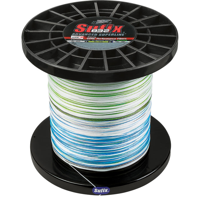 Sufix 832 Advanced Superline Bulk Metered 3500yds 65lb White  Neon Lime  Blue 660465GHLCC