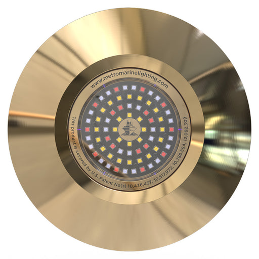 Metro Marine ThruHull Full Spectrum RGBW Round Fixture Underwater Light  120 Degree Beam Angle FTHR4FS120
