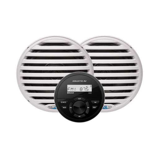 Aquatic AV GS2 Gauge Stereo  Pair of EC651 65 White Speakers CK303
