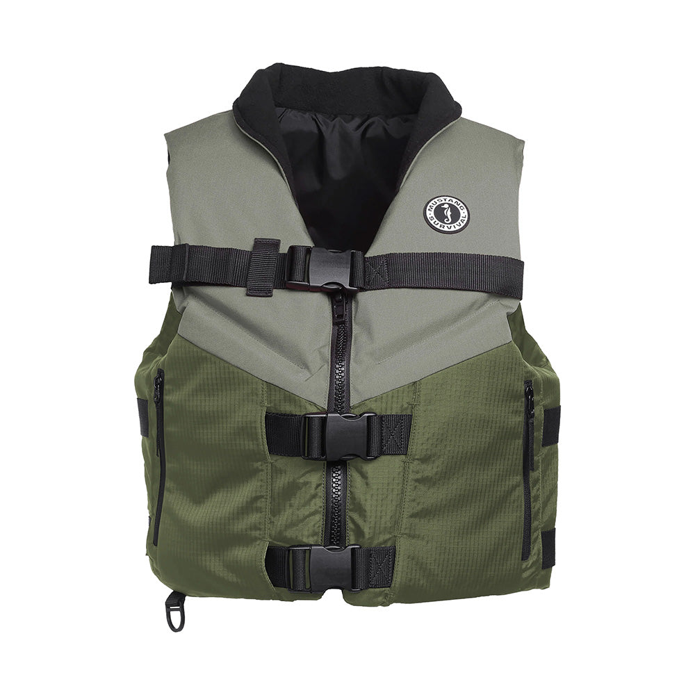 Mustang Accel Foam Vest  GreenGrey  XL MV4627833XL