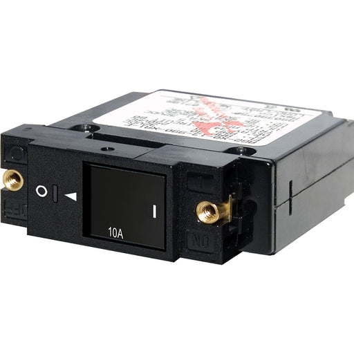 Blue Sea 7427 Single Pole Small Case 2 Slot Reset Rocker Circuit Breaker  10 Amp 7427