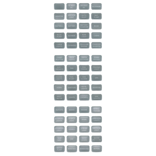 Blue Sea 8217 Grey Small Format Label Kit  60 Labels 8217