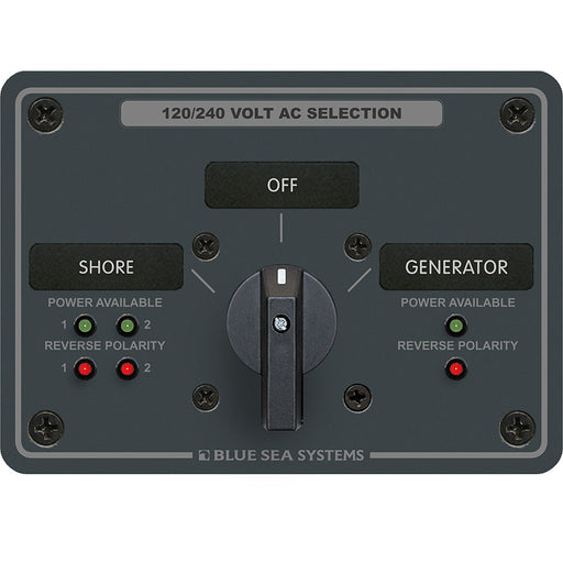 Blue Sea 8386 AC Rotary Switch Panel 30 Ampere 2 Positon  OFF 4 Pole 8386
