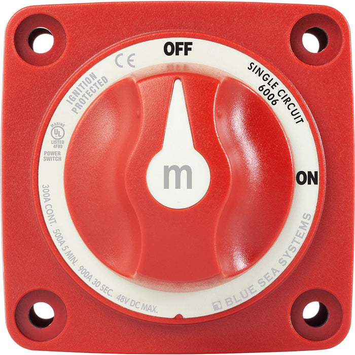 Blue Sea 6006 mSeries Mini Battery Switch Single Circuit ONOFF Red 6006